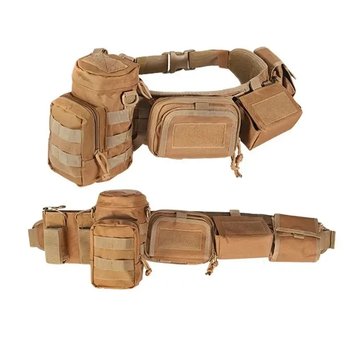 Разгрузочный пояс РПС YAKEDA 6026-3 с креплением MOLLE с подсумками койот YD2027-T фото