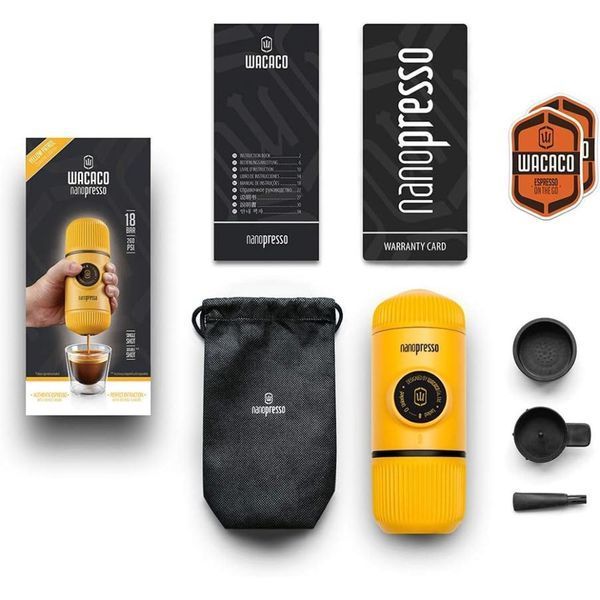 Портативная эспрессо-кофеварка Wacaco Nanopresso желтая WNANOYELLOW фото