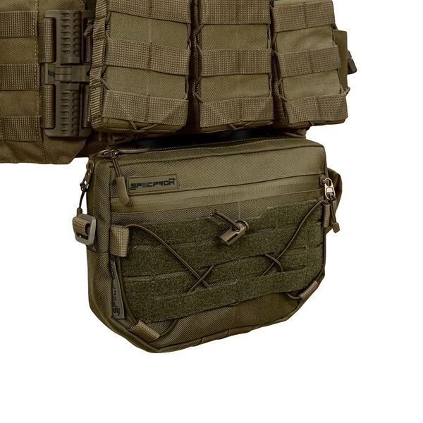 Плитоноска Warmor gen.3 Pro Max. Система швидкого скидання. 7 підсумок. Олива 2400 фото