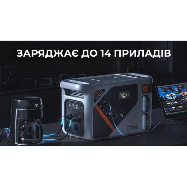 Зарядна станція Litheli 1800 Вт, 1069 Вт&middot;год, LiFePO4, + 2 Power Bank (U20EH17-0U200) U20EH17-0U200 фото
