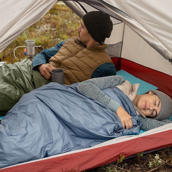 Спальник сверхлегкий Naturehike Ultralight LW180 NH21MSD09 левый, (15&deg;C), p-p XL, серо-синий 6927595777978-L фото