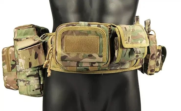 Разгрузочный пояс РПС YAKEDA 6026-3 с креплением MOLLE с подсумками койот YD2027-T фото