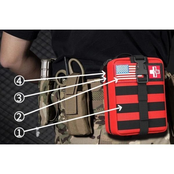 Подсумок под аптечку Black Hawk на системе Molle Красная арт.705 фото