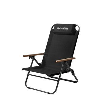 Крісло складане з регульованим нахилом Naturehike CNK2550JJ012, вуглецева сталь, чорний 6927595774601 фото