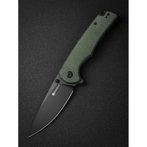 Ніж складаний туристичний Sencut Praktisk, (9.1 см) 9Cr18MoV / Micarta темно-зелений S24019-3 фото