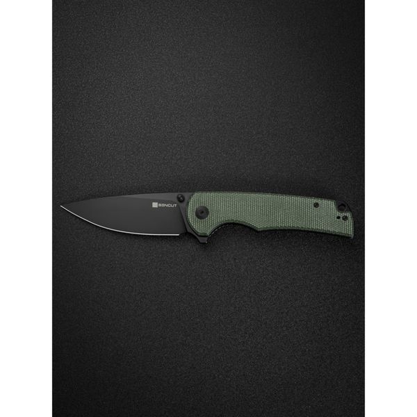 Ніж складаний туристичний Sencut Praktisk, (9.1 см) 9Cr18MoV / Micarta темно-зелений S24019-3 фото
