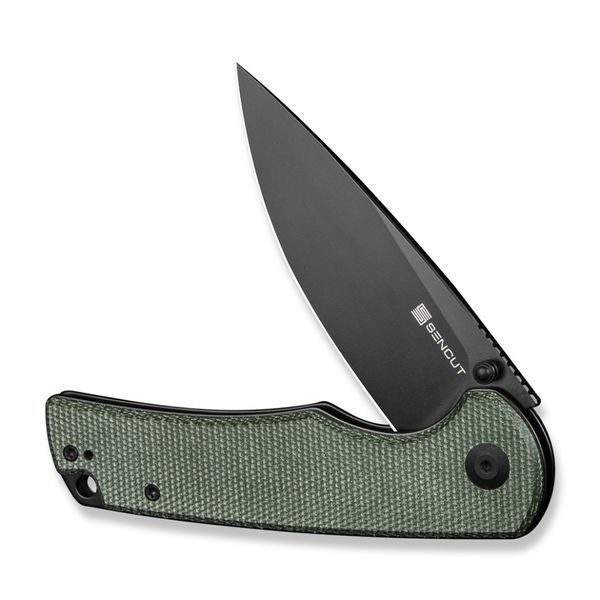 Ніж складаний туристичний Sencut Praktisk, (9.1 см) 9Cr18MoV / Micarta темно-зелений S24019-3 фото