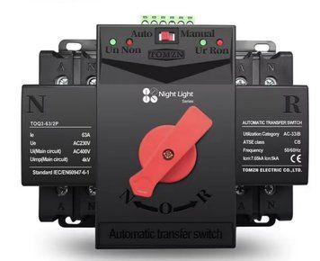 Автоматический трансферный выключатель (АВР) АС TOMZN TOQ3-63/2P 2P 63А 400V (2 входа, 2 вихода) авт.118 фото