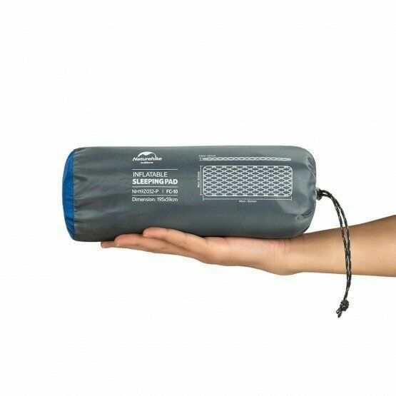 Матрац туристичний надувний одномісний Naturehike FC-10 NH19Z032-P, 195x59x6.5 см, помаранчевий для кемпінгу 6976023922541 фото