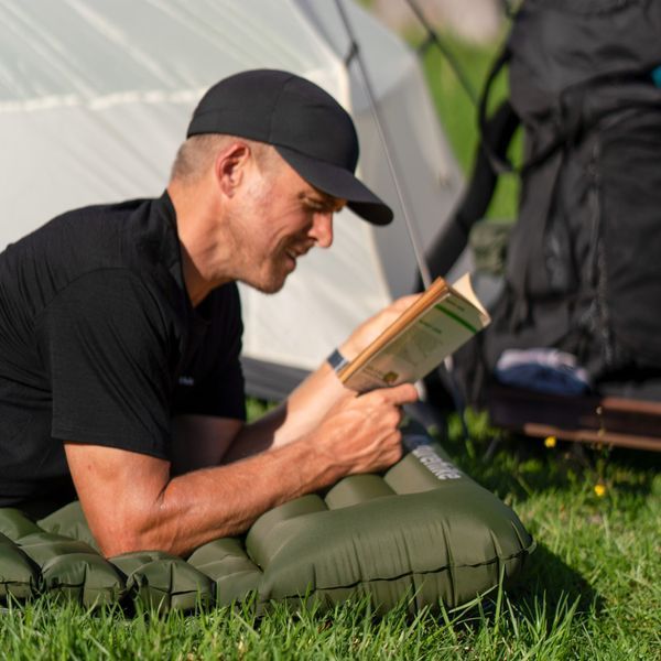 Матрац туристичний надувний двомісний Naturehike CNK2550WS019, 200х125х6.5 см, синій із вбудованою помпою для надування 6977465869623 фото