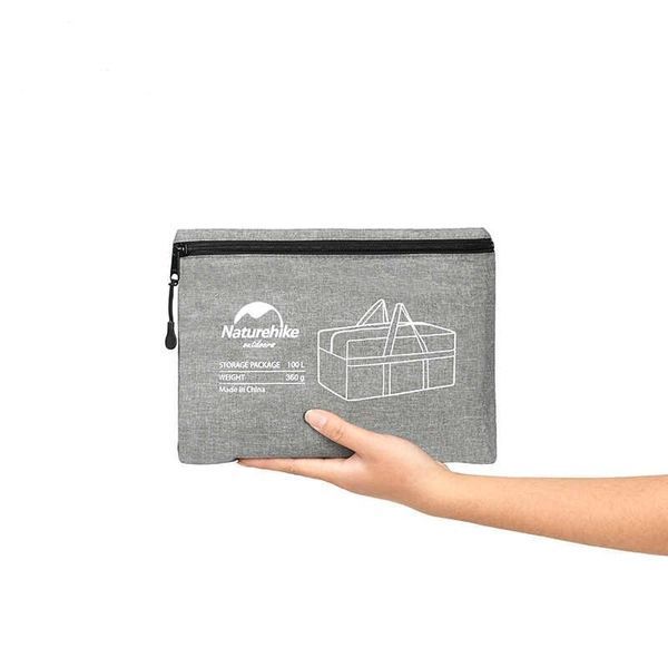 Сумка для зберігання портативна Naturehike NH17S021-L, 100 л, світло-сірий 6927595724927 фото