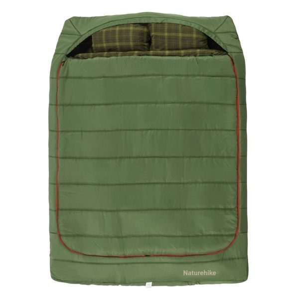 Спальний мішок двомісний із подушками Naturehike CNK2350WS019, зелений 6975641882411 фото