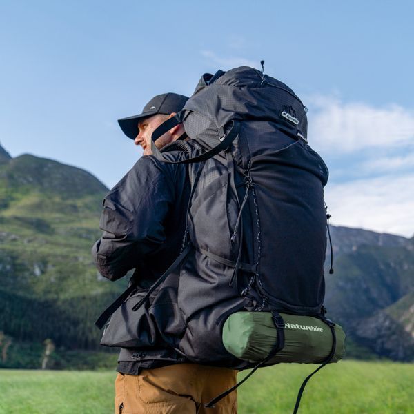 Матрац туристичний надувний двомісний Naturehike CNK2550WS019, 200х125х6.5 см, синій із вбудованою помпою для надування 6977465869623 фото