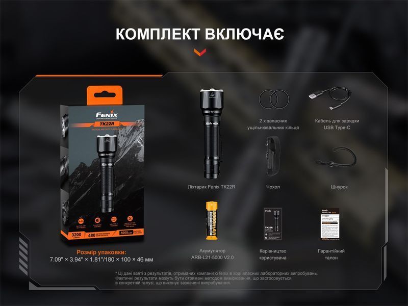 Фонарь ручной Fenix ​​TK22R TK22R фото