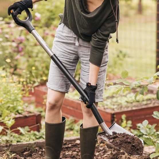 Лопата з заокругленим лезом Fiskars Ergonomic (1066710) 1066710 фото