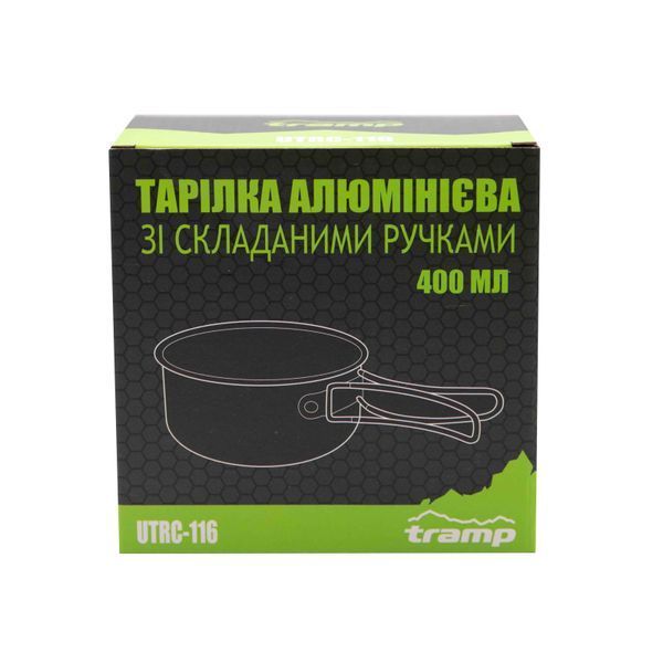 Тарелка TRAMP анодированная со складными ручками 400мл UTRC-116 UTRC-116 фото