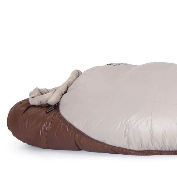 Спальник с натуральным пухом Naturehike Snowbird NH20YD001, р-р M, коричневый 510 г 6927595762134 фото