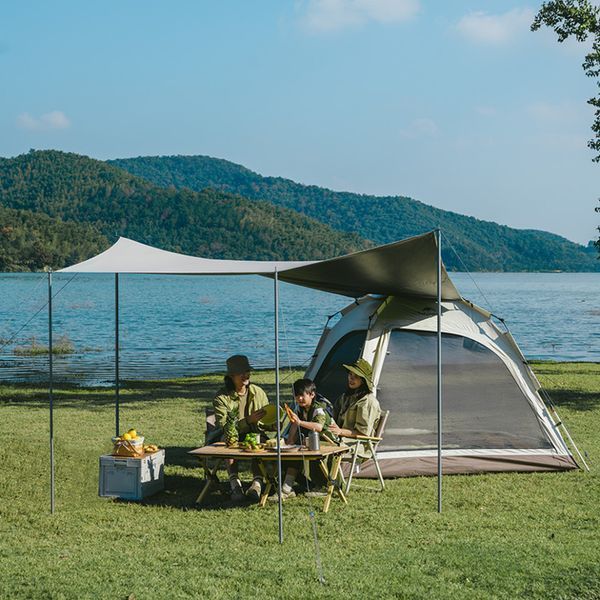 Палатка четырехместная с тентом автоматическая Naturehike Ango CNK2550WS010, коричневая 6927595789094 фото