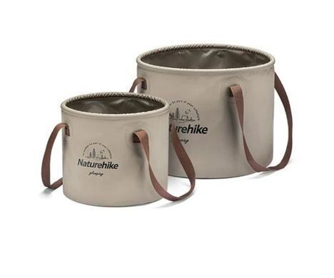 Складане відро для води з ПВХ Naturehike NH20SJ040, 10&nbsp;л,&nbsp;світло-коричневий 6927595764619 фото