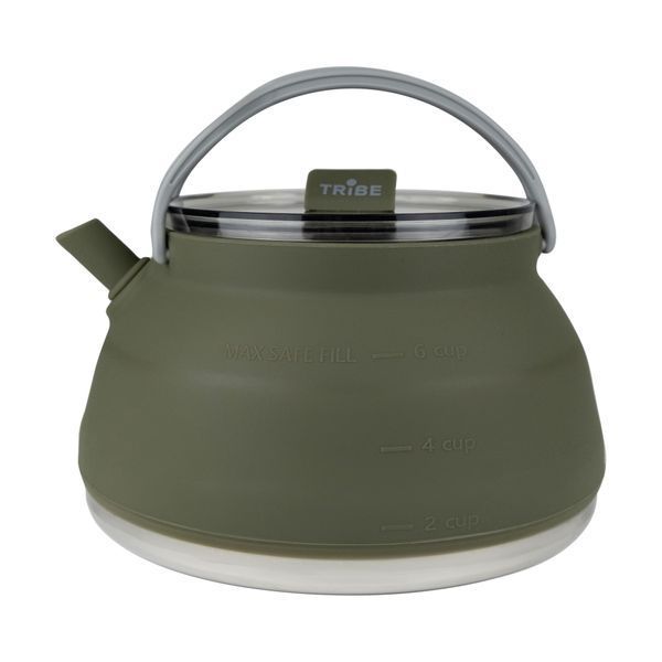 Чайник Tribe Collapsible Kettle 1,5 л силиконовый T-FF-0026, olive T-FF-0026-olive фото