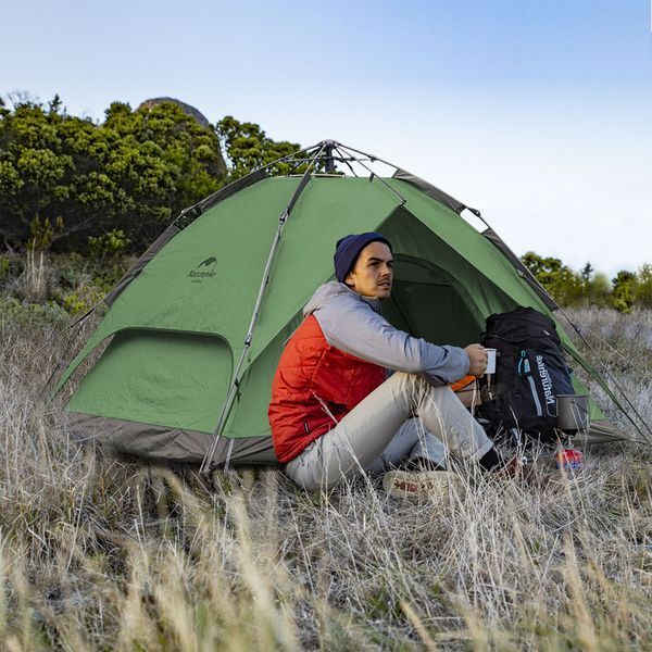 Палатка трехместная автоматическая Naturehike NH21ZP008, темно-зеленая 6976023922336 фото