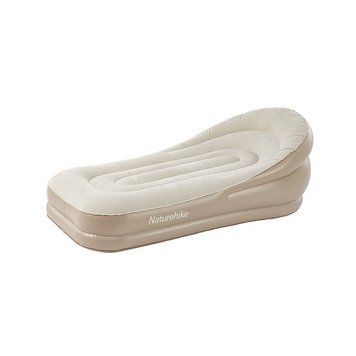 Матрас надувной одноместный с подголовником Naturehike CNK2300DZ020, бежевый. 6976023922480 фото