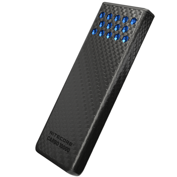 Зовнішній зарядний пристрій Power Bank Nitecore CARBO 10000 GEN2 (30W, QC 3.0, 10000mAh), чорно-синій 6-1494_10000_gen2_bl фото