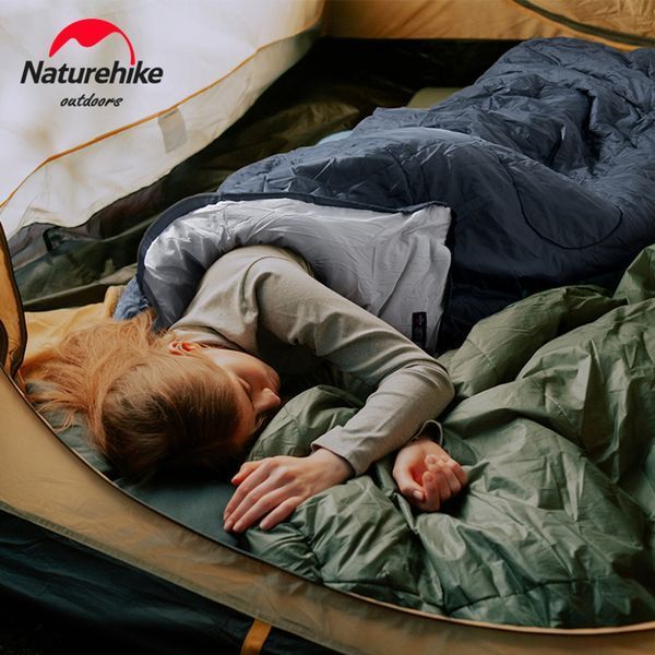 Спальник з капюшоном та закругленим дном Naturehike Y150 NH21MSD08 лівий, темно-блакитний 6976507663878 фото