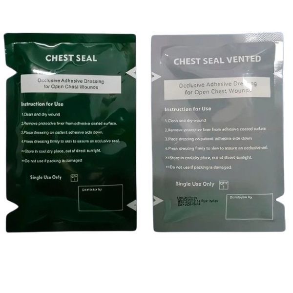 Тренувальна оклюзійна пов'язка Chest Seal, без клапану (не вентильована) арт.819 фото