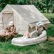 Матрац кемпінговий надувний одномісний Naturehike CNK2300DZ020, 180x90x60 см, бежевий із вбудованим насосом для надування 6976023922480 фото 3