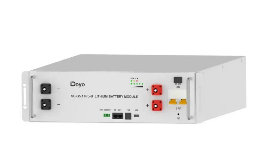 Комплект: акумуляторна батарея Deye SE-G5.1Pro-B + гібридний низьковольтний інвертор Deye SUN-5K-SG03LP1-EU 5кВт 1 фаза арт.668 фото