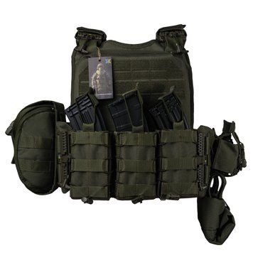 Плитоноска Ares gen.2 з підсумками. Олива 3977 фото