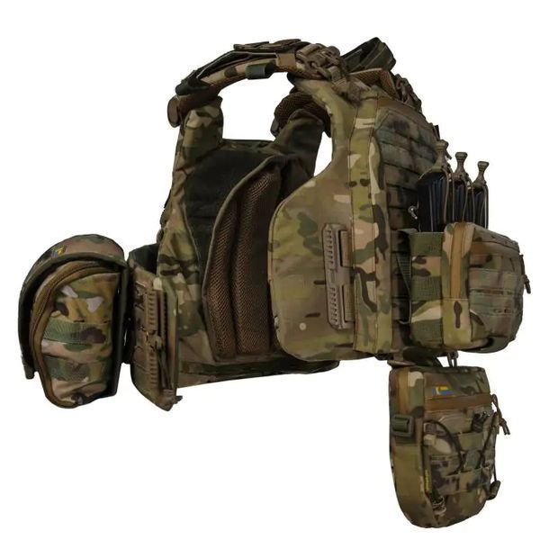 Плитоноска Warmor Gen.6 PRO MAX. Мультикам. Максимальний набір підсумків (00000003404) 4807 фото