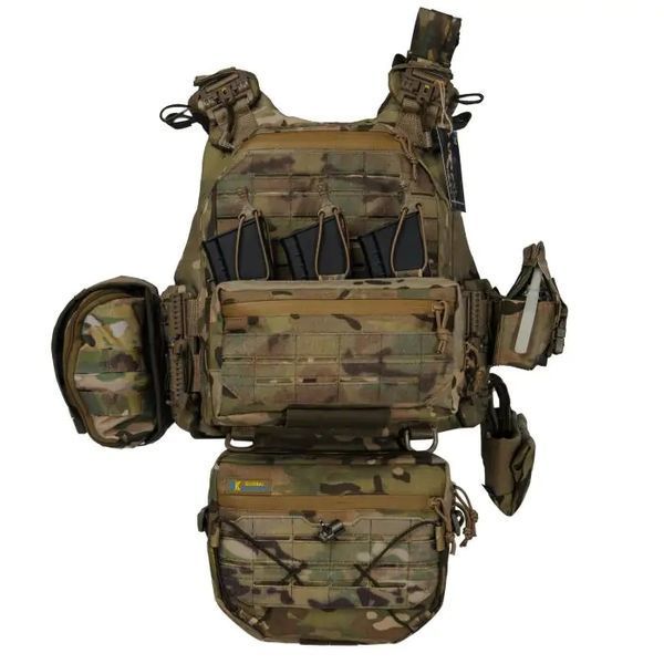 Плитоноска Warmor Gen.6 PRO MAX. Мультикам. Максимальний набір підсумків (00000003404) 4807 фото