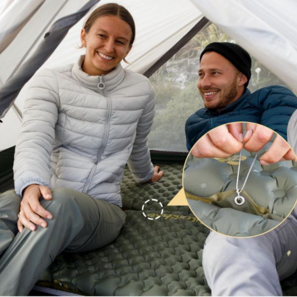Матрас надувной сверхлегкий Naturehike CNH22DZ018, овальный, с мешком для надувания, 168 см, зеленый 6975641888581 фото