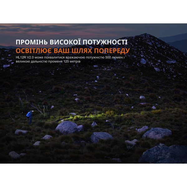Ліхтар налобний Fenix HL12R V2.0 фіолетовий HL12RV20P фото