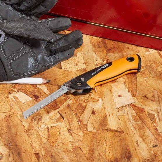 Пила універсальна складана 2 полотна (метал, дерево) Fiskars Pro PowerTooth 150 мм 13/24 TPI (1062934) 1062934 фото