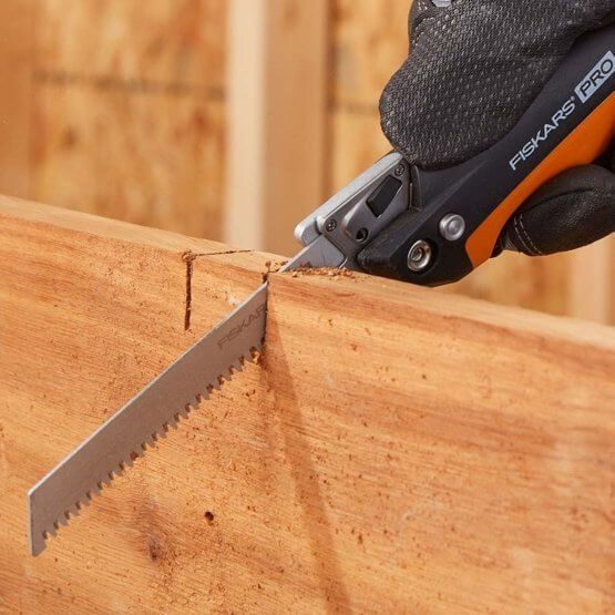 Пила універсальна складана 2 полотна (метал, дерево) Fiskars Pro PowerTooth 150 мм 13/24 TPI (1062934) 1062934 фото