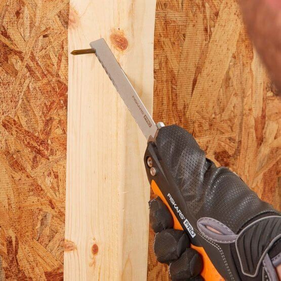 Пила універсальна складана 2 полотна (метал, дерево) Fiskars Pro PowerTooth 150 мм 13/24 TPI (1062934) 1062934 фото