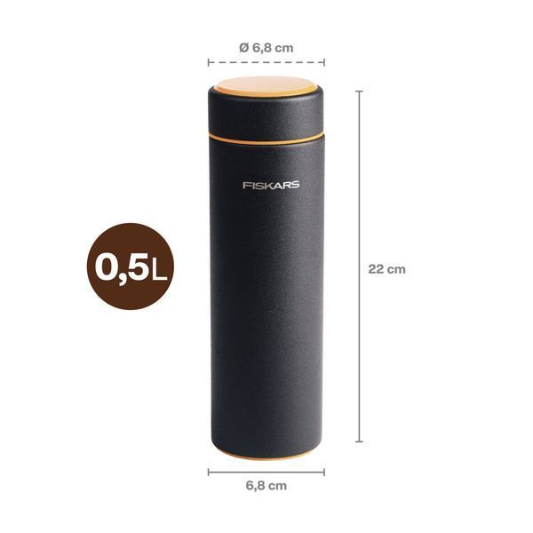 Термос Fiskars On-the-go 0.5 л, цвет черный (1078699) 1078699 фото
