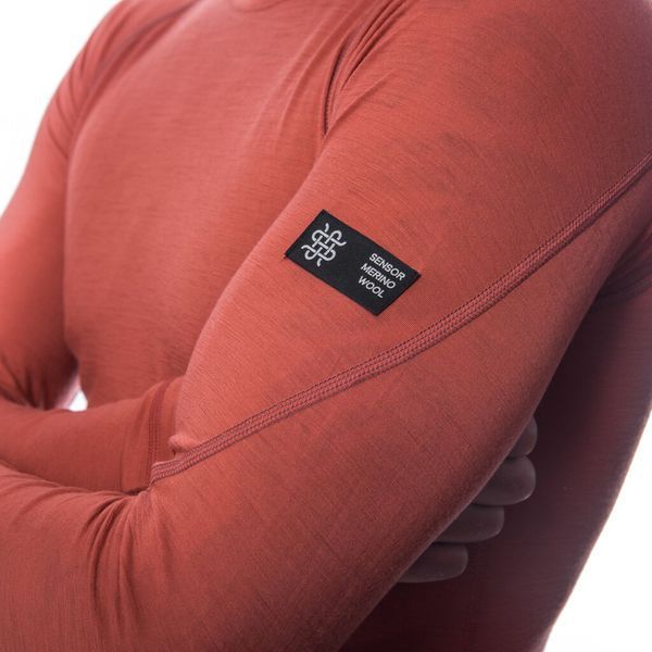 Термофутболка мужская Sensor Merino Active LS terracotta 23200037, SM11MA-terracotta-S SM11MA-terracotta-S фото