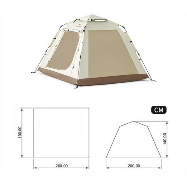 Тент для кемпінгу Naturehike CNK2450WS021, бежевий 6976023922664 фото