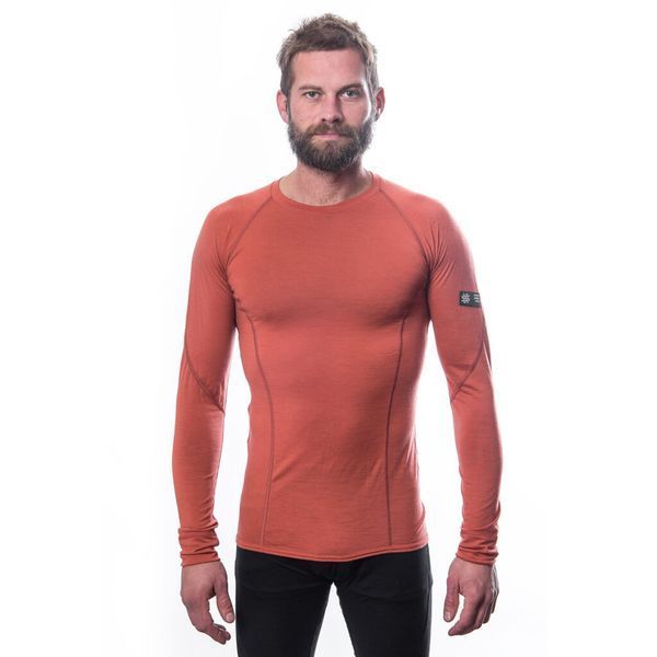 Термофутболка мужская Sensor Merino Active LS terracotta 23200037, SM11MA-terracotta-S SM11MA-terracotta-S фото