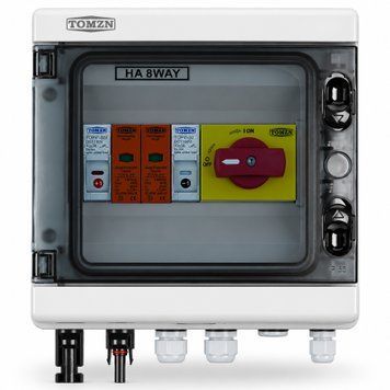 Щит защиты солнечных панелей TOMZN DC 1000V 1 MPPT 1 вход / 1 выход IP65 HA 8-WAY щит.6 фото