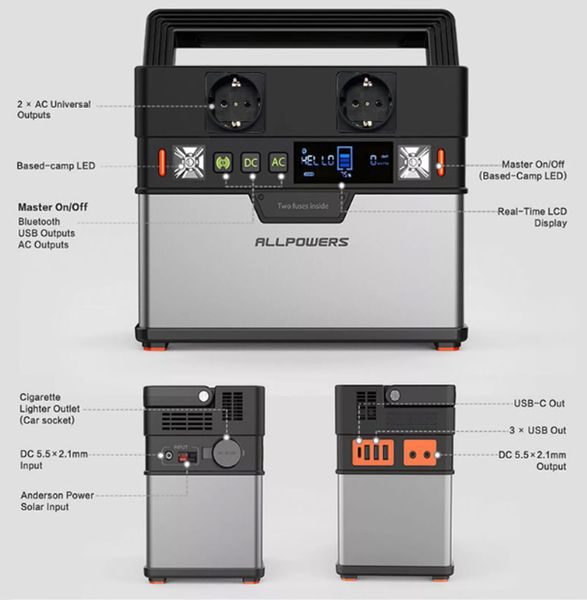 Аккумулятор портативный. Портативная зарядная станция ALLPOWERS S300 288Wh 78 000mAh (AP-SS-005) AP-SS-005 фото