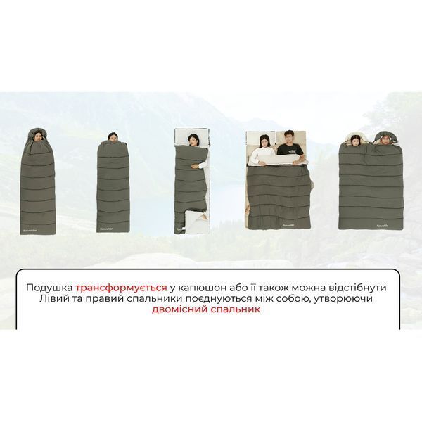 Спальный мешок Naturehike LD150 CNK2300SD016, темно-зеленый 6976023921773 фото