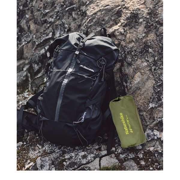 Матрац туристичний надувний двомісний Naturehike CNK2450WS014, надлегкий, 200х132х8 см, зелений із мішком для надування 6976023926358 фото
