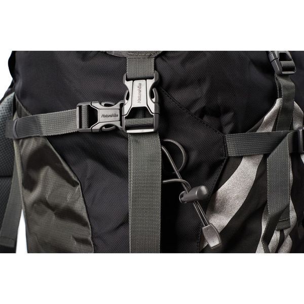 Рюкзак туристичний Naturehike NH70B070-B, 70 л + 5 л, чорно-сірий 6927595709009 фото