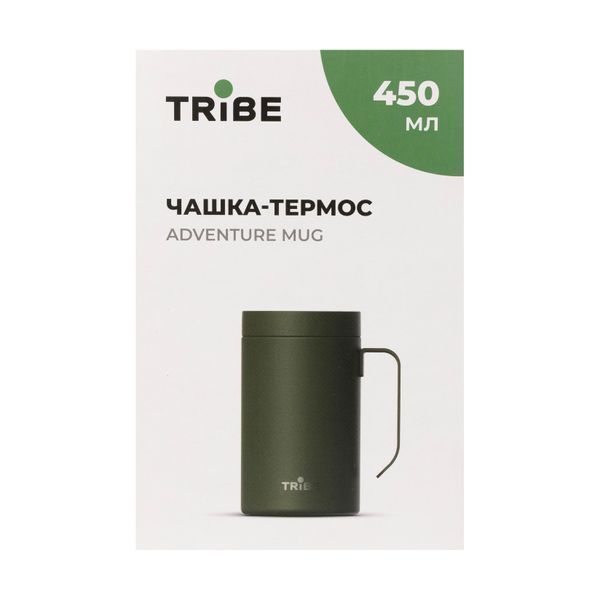 Чашка-термос Tribe Adventure Mug 450 мл T-FA-0032, olive T-FA-0032-olive фото