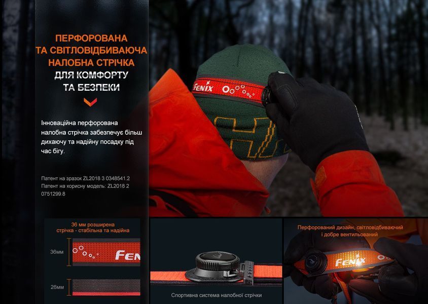Ліхтар налобний Fenix HL32R-T синій HL32R-TBL фото